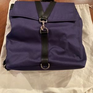 VALENTINO Valentino Marine Nero Canvas V Sign Backpack NY0B0612 YPD NEW